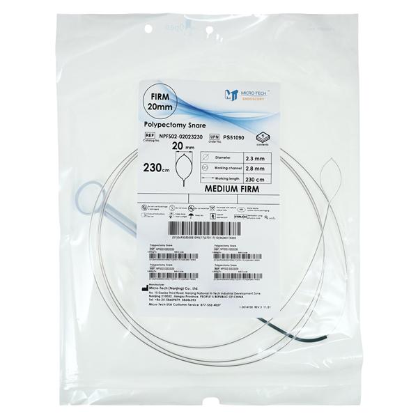 Polypectomy Snare 230cm Oval/Firm Loop Wire Medium 20mm Hot Firm 10/Bx