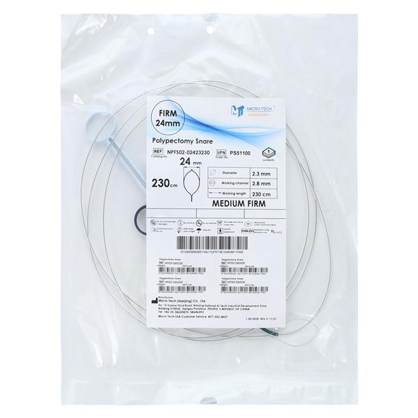 Polypectomy Snare 230cm Oval/Firm Loop Wire Large 24mm Hot Firm 10/Bx