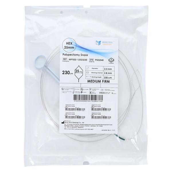 Polypectomy Snare 230cm Hexagonal/Firm Loop Wire Large 25mm Hot Firm 10/Bx