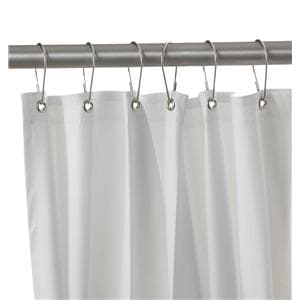 Shower Curtain Vinyl White Opaque Ea