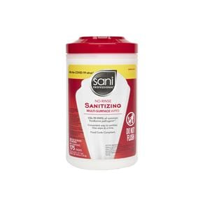 Sani-Wipe Sanitizing Wipes 175 / Tub 6/Ca