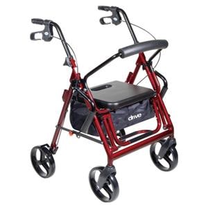 Duet Transport Chair Rollator 300lb Capacity Adult 8" Casters