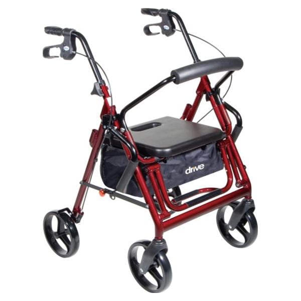 Duet Transport Chair Rollator 300lb Capacity Adult 8" Casters