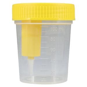 TransferTop Urine Collection Cup 120mL Plastic Sterile Bulk 300/Ca