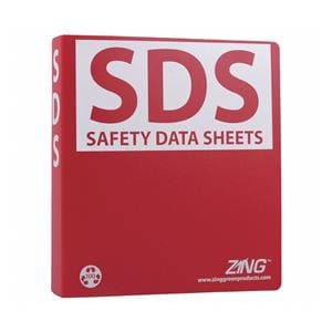 SDS Safety Data Sheets Binder English 1-1/2" Ring Size Ea