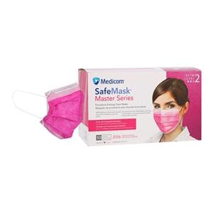 SafeMask Master Series Procedure Mask ASTM Level 2 Azalea Adult 50/Bx, 10 BX/CA