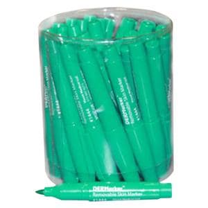 Viscot E-Z Removable Ink Skin Marker Regular Tip Green Non-Sterile