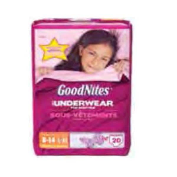 Huggies Goodnites Underwear Girl Large/XL 60-125lbs 4x11/Ca