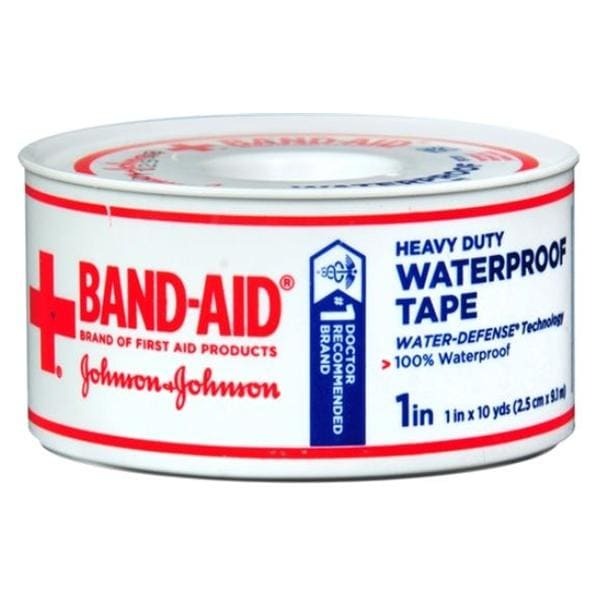 Band-Aid First Aid Tape Adhesive Coating 1"x10yds White 24/Ca