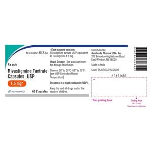 Rivastigmine Tartrate Capsules 1.5mg Bottle 60/Bottle