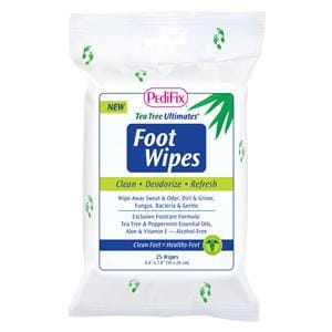 Tea Tree Ultimates Wipes Foot Aloe/Vitamin E Alcohol-Free Ea