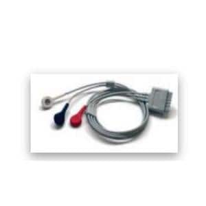 ECG Leadwire Adult /Pediatric New Snap End 3 Lead Ea