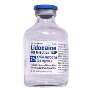 Lidocaine HCl Injection 2% MDV 50mL 10/Pk