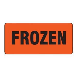 Quality Control Label FROZEN Blue 1x2-1/4" 500/Rl