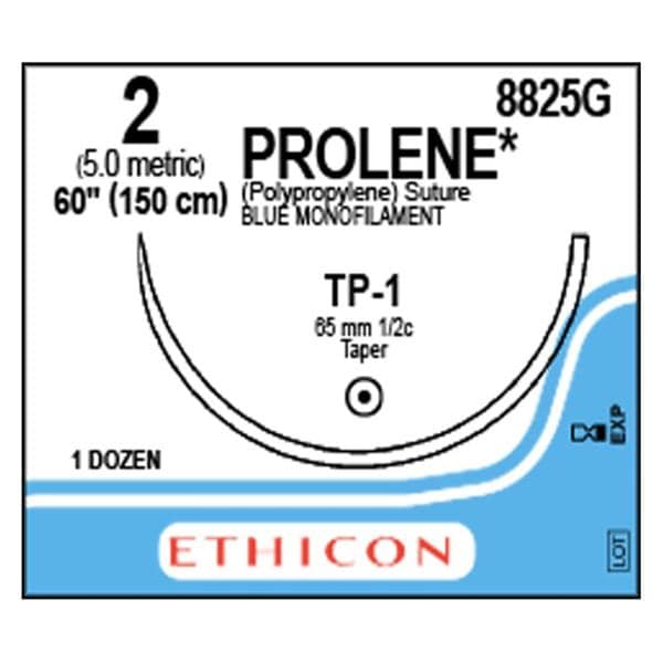 Prolene Suture 2 1x60" Polypropylene Monofilament TP-1 Blue 12/Bx