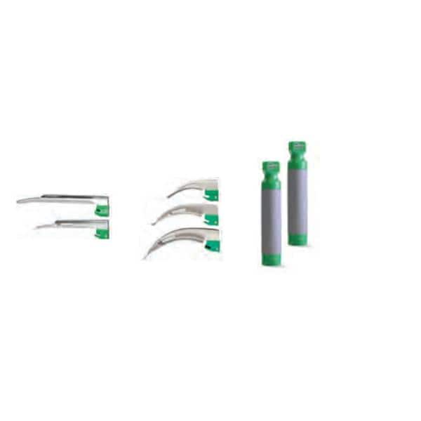 Greenline Fiber Optic Laryngoscope Kit Macintosh/Miller Disposable