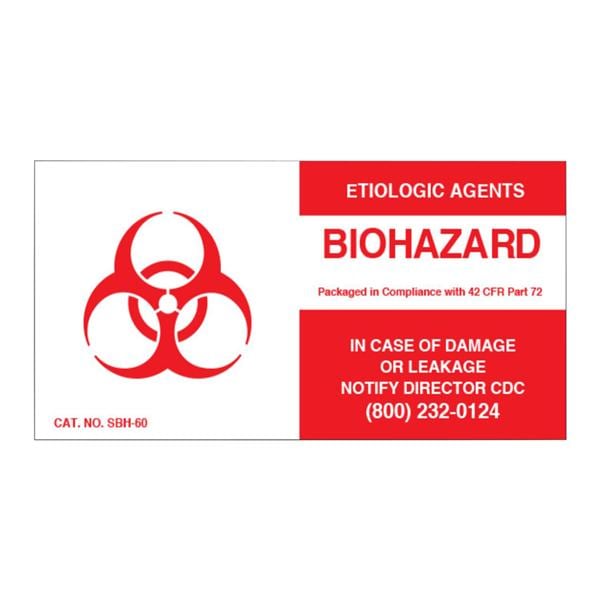 Label Biohazard Label White 2x4" 1000/Pk