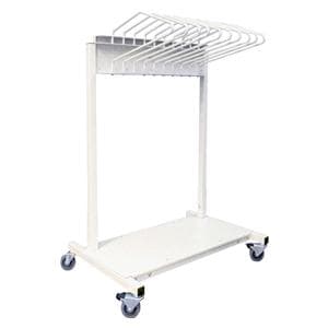 Budget Saver Rack Apron White 30x44x56" 4-Caster Ea