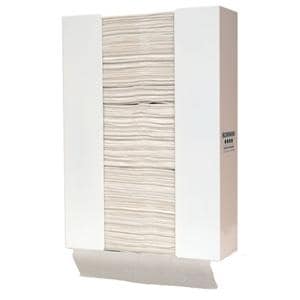 Paper Towel Dispenser White Powder-Coated Steel Ea