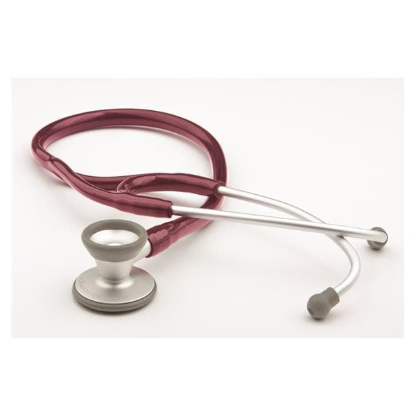 Adscope 606 Ultra-lite Stethoscope Adult Burgundy Double Lumen Tubing Ea