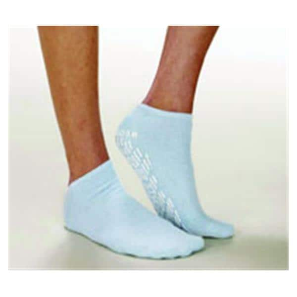 Care-Step Patient Slippers Terrycloth Light Blue Medium Reusable 48/Ca