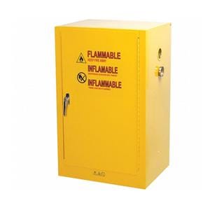 Storage Cabinet Manual Door/Without Legs 16g Steel Lockable Yellow/Red Ea