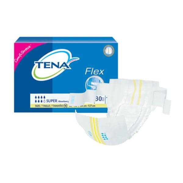 Tena Flex Super Incontinence Brief Unisex 33-60" Heavy Yellow 90/Ca