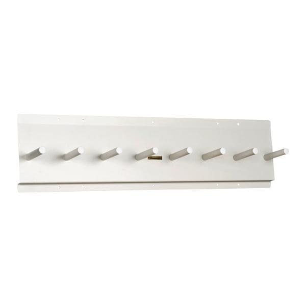 Apron Rack White 7-1/4x46-1/2x9" Wall Mount With 8 Pegs Ea