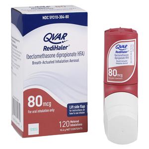 QVAR Inhalation Aerosol 80mcg 120 Dose Redihaler 10.6gm Ea