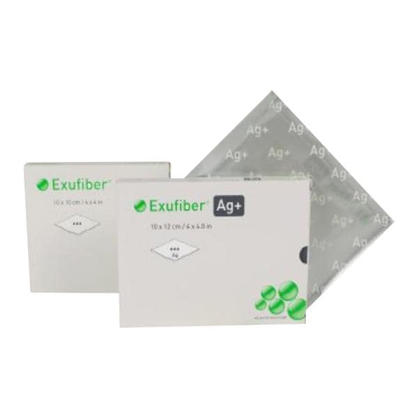 Exufiber AG+ Gelling Fiber Dressing 4x5", 6 BX/CA