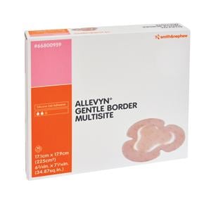 Allevyn Gentle Border Hydrocellular Wound Dressing Adhesive 6-3/4x7-1/16" Strl