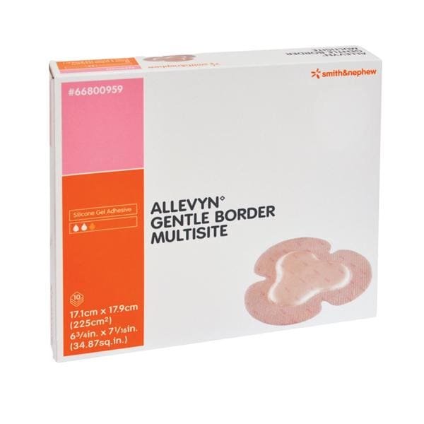 Allevyn Gentle Border Hydrocellular Wound Dressing Adhesive 6-3/4x7-1/16" Strl