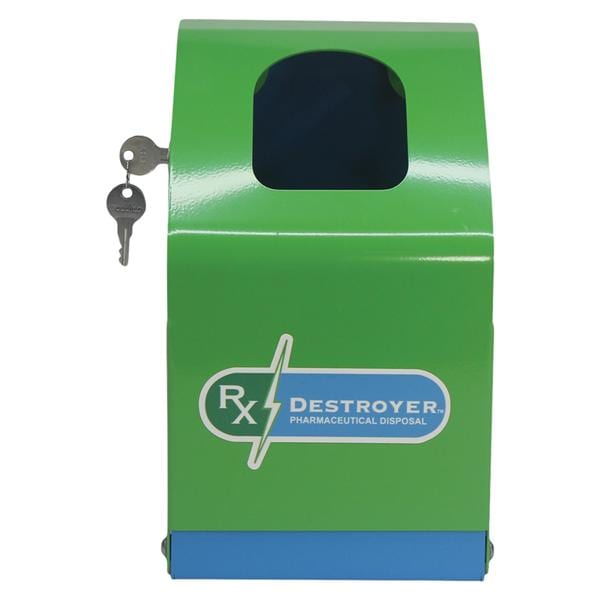 Rx Destroyer Medication Disposal Lockbox 6x7x10" 64oz Wall Mount Ea