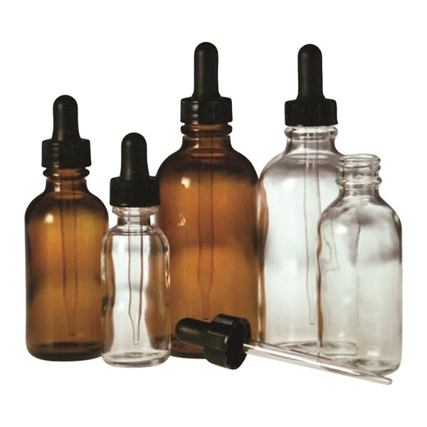 Dropper Bottles Glass Clear 31x79mm 1oz 48/Ca