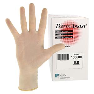 DermAssist Surgical Gloves 6 Natural