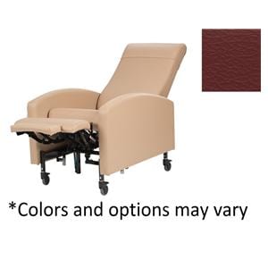 Exam Room Recliner 350Lb Manual Burgundy Ea