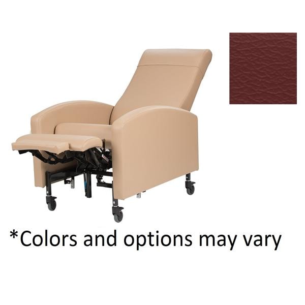 Exam Room Recliner 350Lb Manual Burgundy Ea