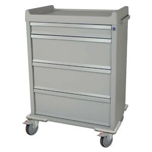 Punch Card Medication Cart 56x26x39" Key Lock