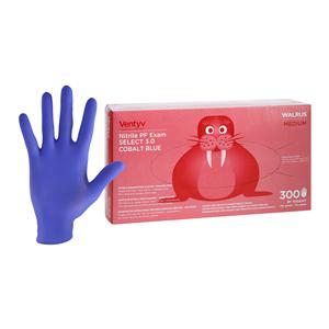 Walrus Nitrile Exam Gloves Medium Cobalt Blue Non-Sterile