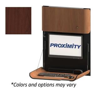 Classic CXT 28-Slim Computer Workstation MDF Walnut Ea