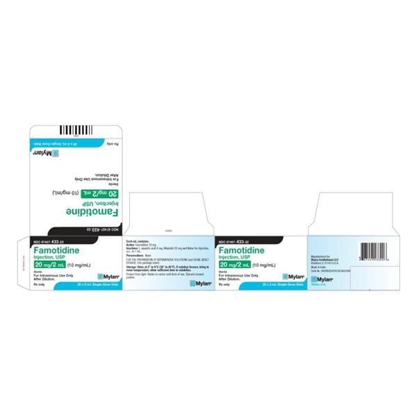 Famotidine Injection 10mg/mL SDV 2mL 25/Bx