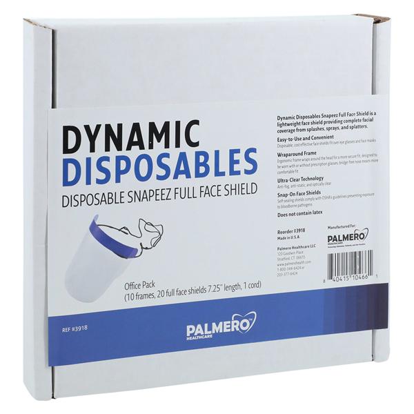 Dynamic Disposables Face Shield Kit Kit Clear / Blue Reusable Frame Ea
