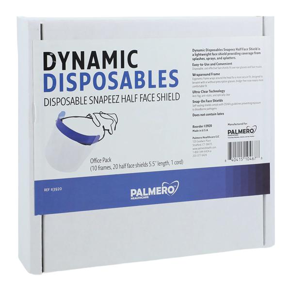 Dynamic Disposables Snapeez Protective Shield Kit Clear / Blue Reusable Frame Ea
