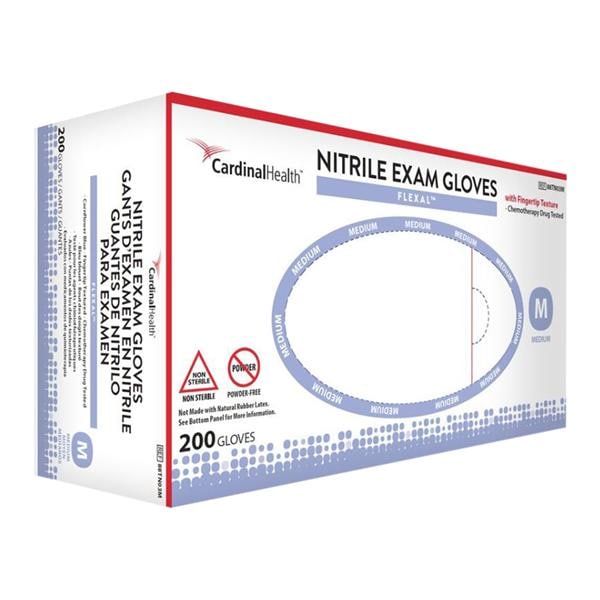 Flexal Nitrile Exam Gloves Medium Cornflower Blue Non-Sterile, 10 BX/CA