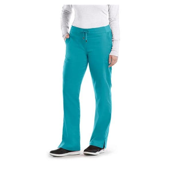 Greys Anatomy Cargo Pant 6 Pockets X-Small Teal Womens Ea