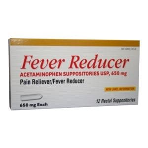 Acetaminophen Adult Pain Reliever/Fever Reducer Suppository 650mg 50/Bx