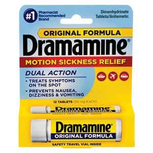 Dramamine Original Tablets 50mg 12/Bt, 48 BT/CA