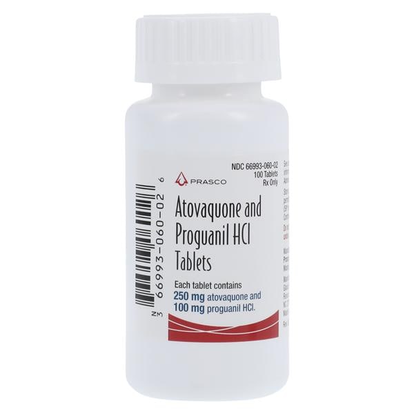 Atovaquone/Proguanil Tablets 250mg/100mg Bottle 100/Bt