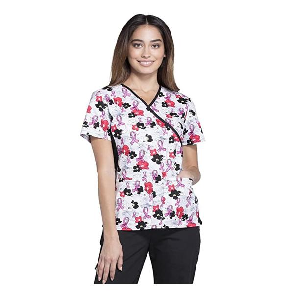 Cherokee Scrub Top Mck Nck 2Pckt Short Sleeves Small Lv on Th Ln Womens Ea