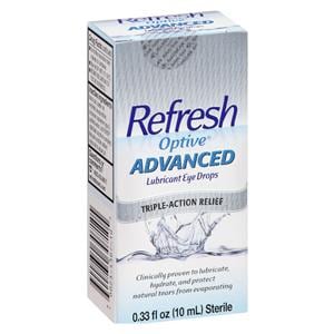 Refresh Optive Advanced Lubricating Drops 10mL Bottle 12/Ca